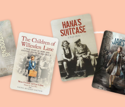 Educational image showing a selection of book covers about Holocaust history and survival stories, used as recommended reading resources in a history lesson.