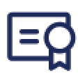 Icon of a completion certificate