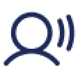 Icon of person listening
